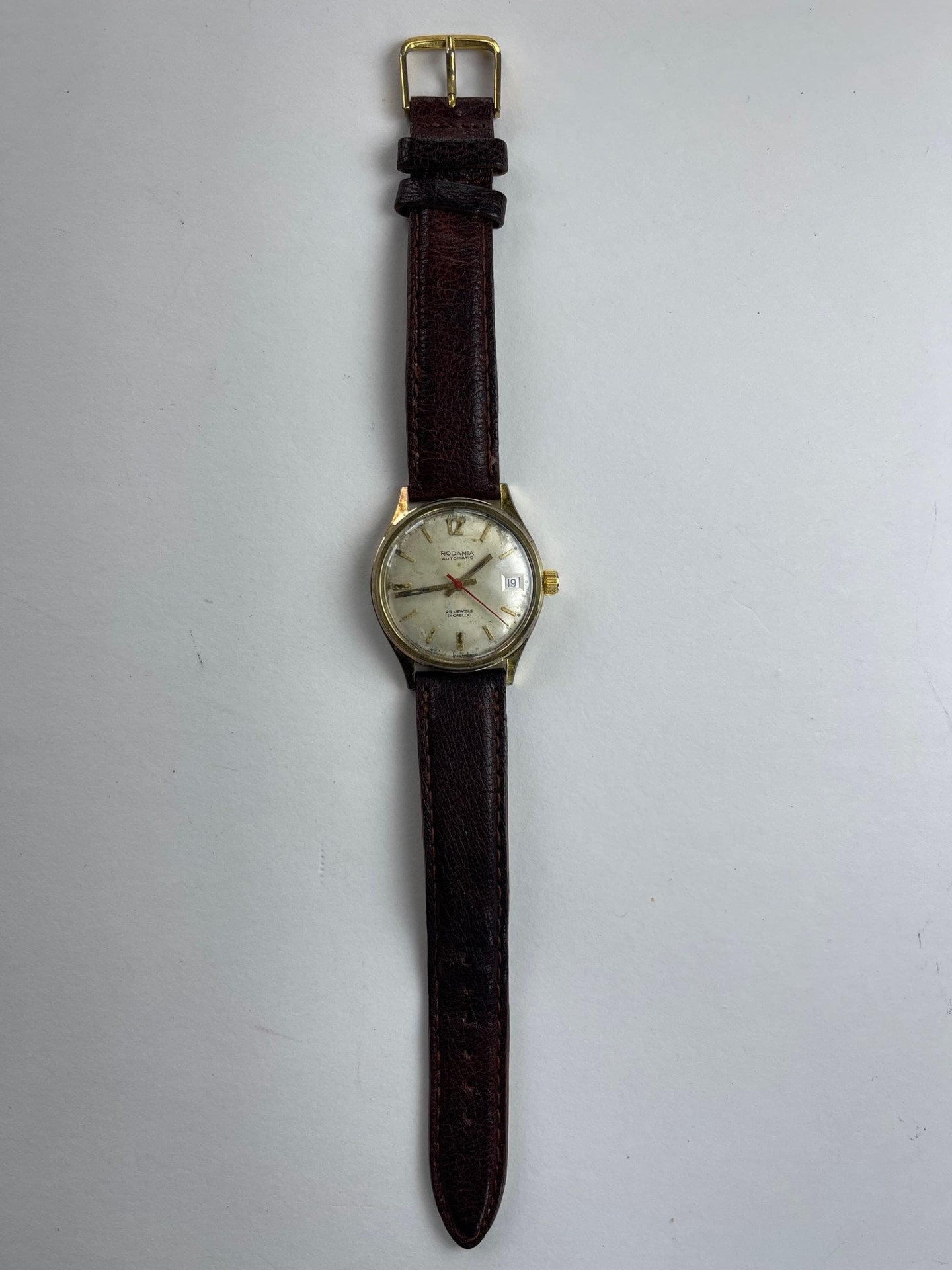 Rodania Automatic Date Gold Capped Screw Down Stainless