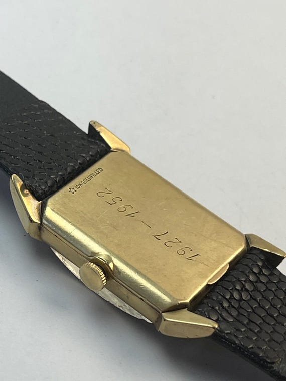 Longines Rectangular Art Deco Style Textured Dial… - image 6