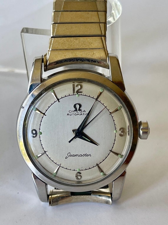 Omega Seamaster Bumper Automatic Stainless Steel Pie Pan Two Tone Dial Vintage Cal.354 Swiss Made 1954 Etsy UK