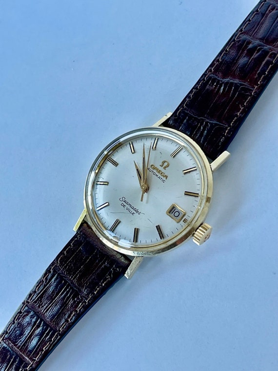 omega seamaster deville 14k gold