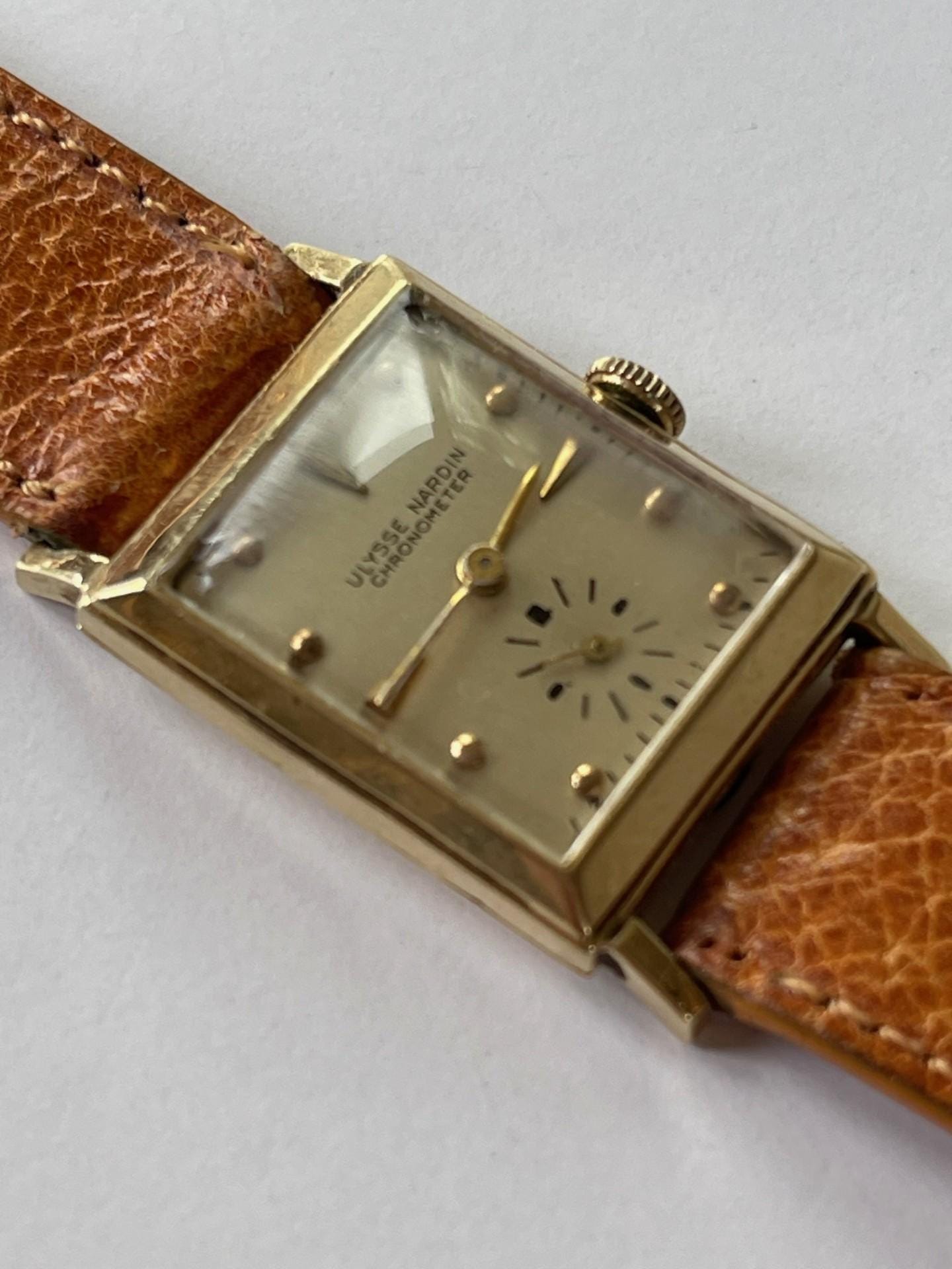 Ulysse Nardin Solid 14k(585)gold Chronometer Rectangular Art Deco