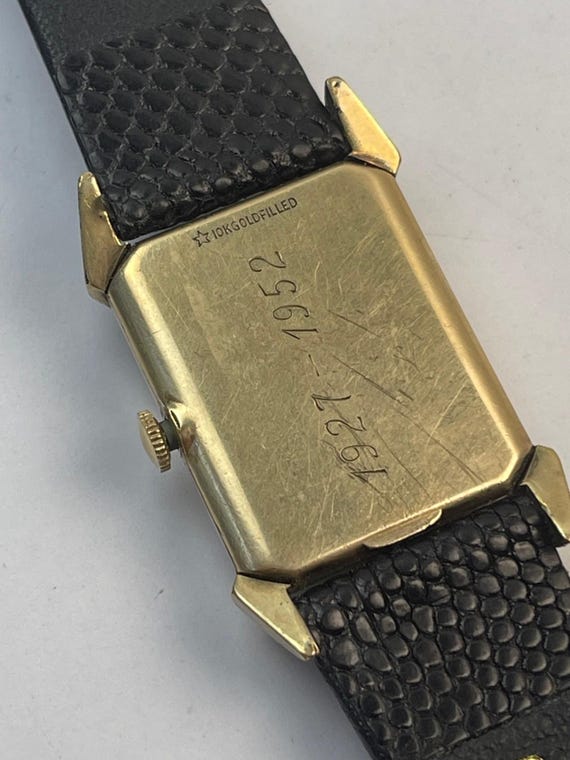 Longines Rectangular Art Deco Style Textured Dial… - image 5