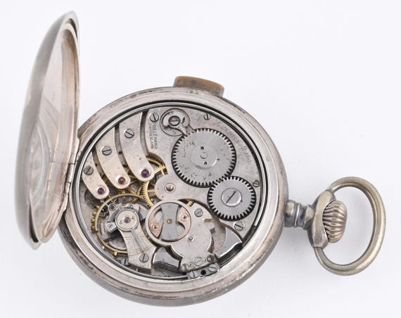 Lemania Solid Silver Minute Repeater Art Deco Poc… - image 2