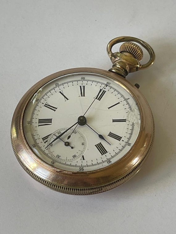 Anonymous Breitling Gold Capped Chronograph Antiq… - image 1