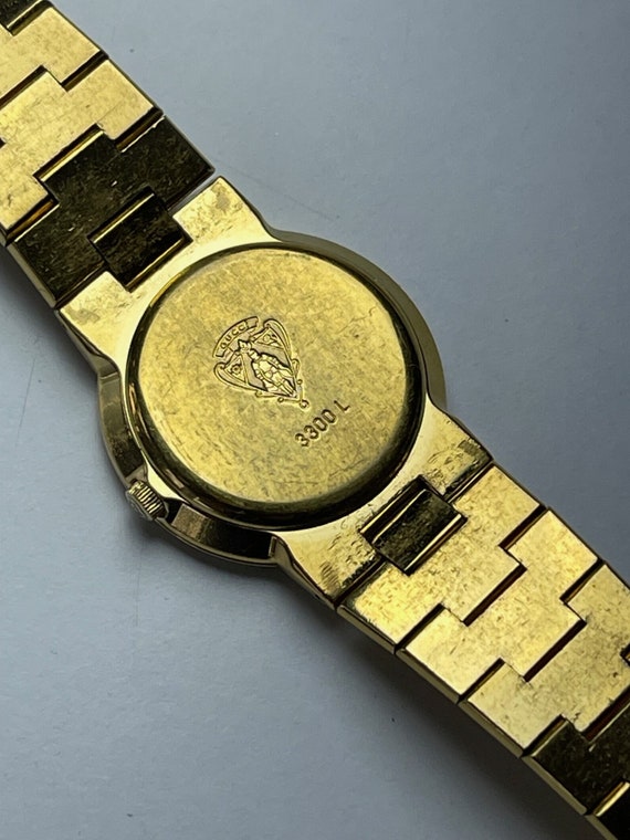 Gucci Ladies Gold Capped Black Dial Vintage Swiss… - image 5