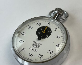 Heuer Fisher Trackstar Ref. 603.301 7 J Two Tone Dial Stopwatch