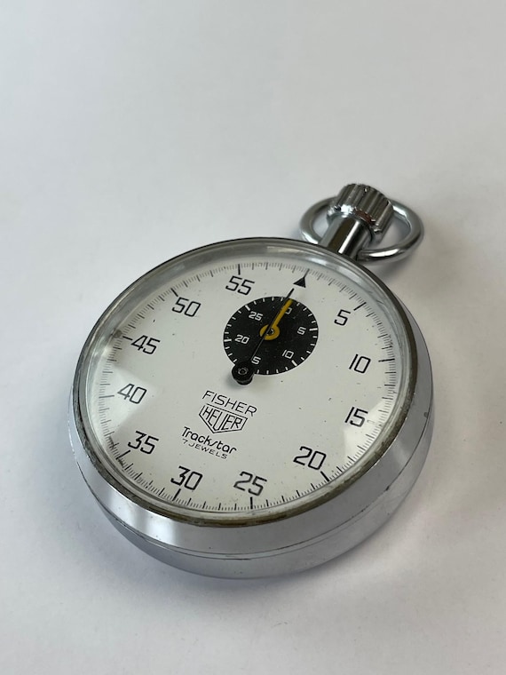 Heuer Fisher Trackstar Ref. 603.301 7 J Two Tone Dial Stopwatch