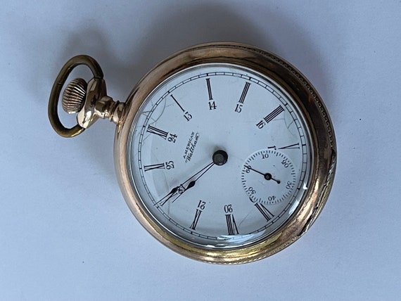 アンティーク雑貨 WALTHAM USA RAMOWA Illinois ELGIN WATCH Waltham Railroad Military Antique Pocket Watch 24hours Porcelain