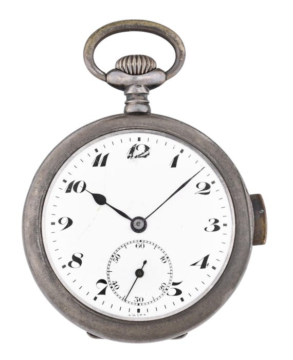 Lemania Solid Silver Minute Repeater Art Deco Poc… - image 1
