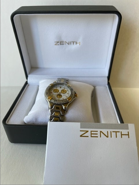 Zenith Defy Triple Calendar Date/day/month Moon Phase Solid 18k