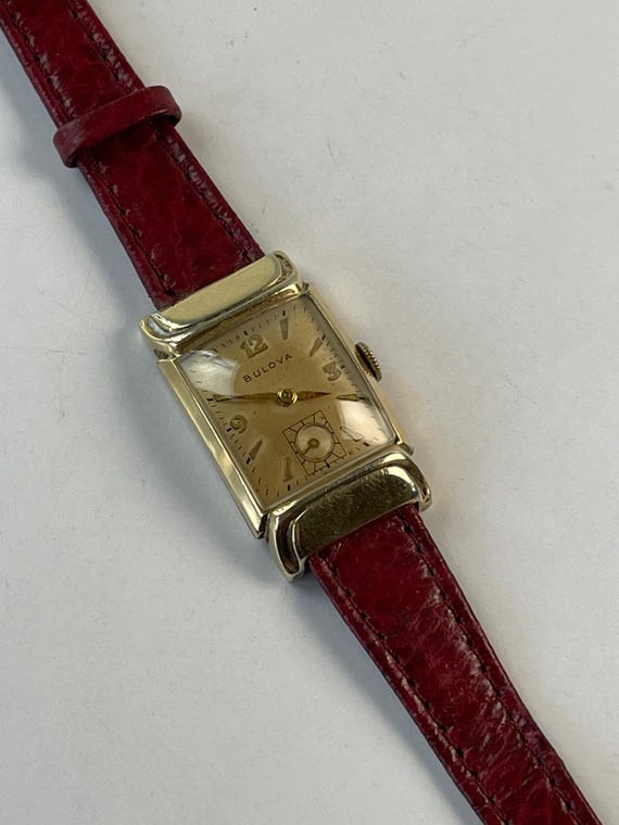 Bulova Art Deco Stil Rechteckig 10K Gold Filled Cal.88A Vintage