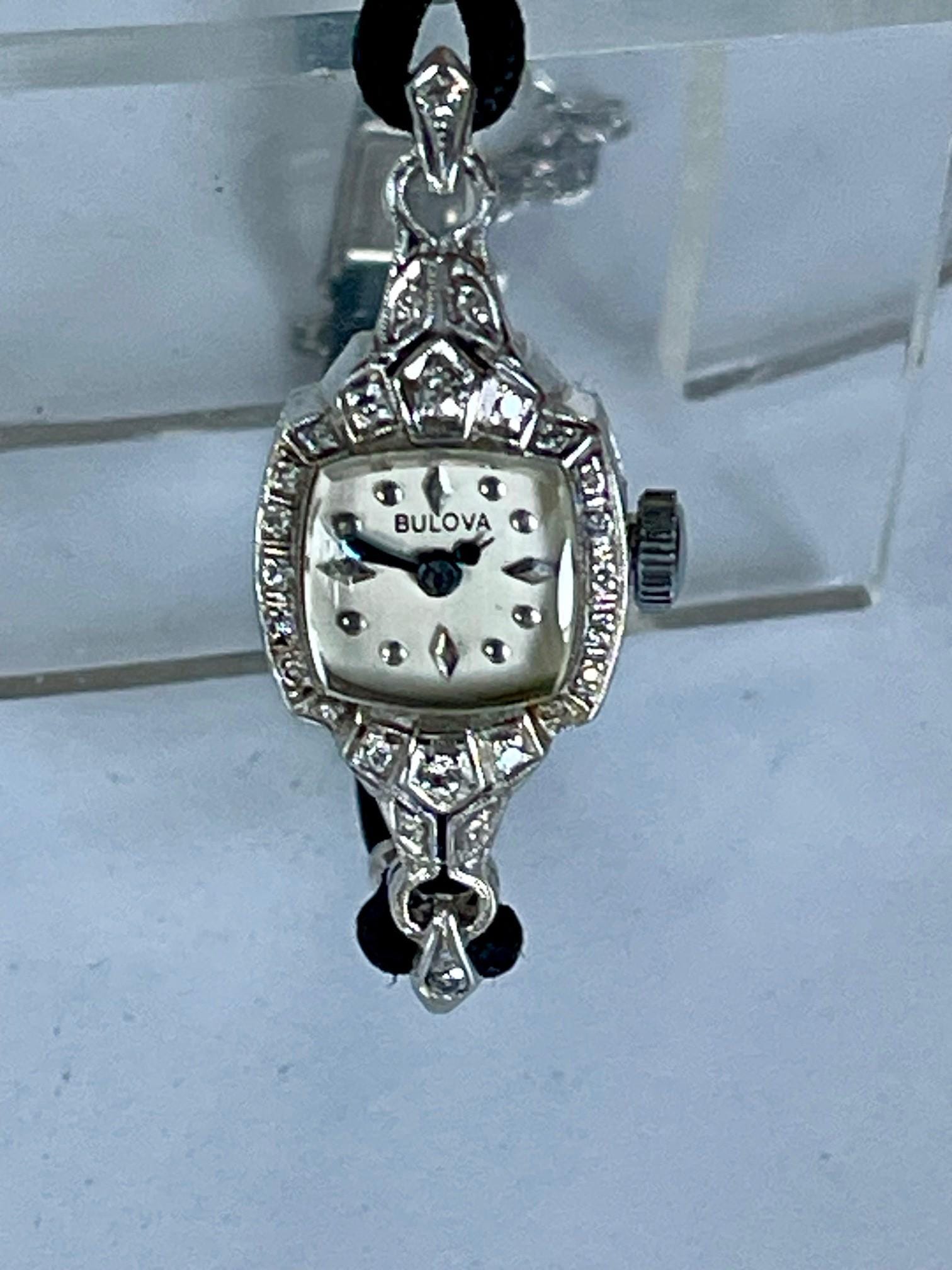 Vintage watch ladies bulova 14k gold with diamonds - Etsy 日本