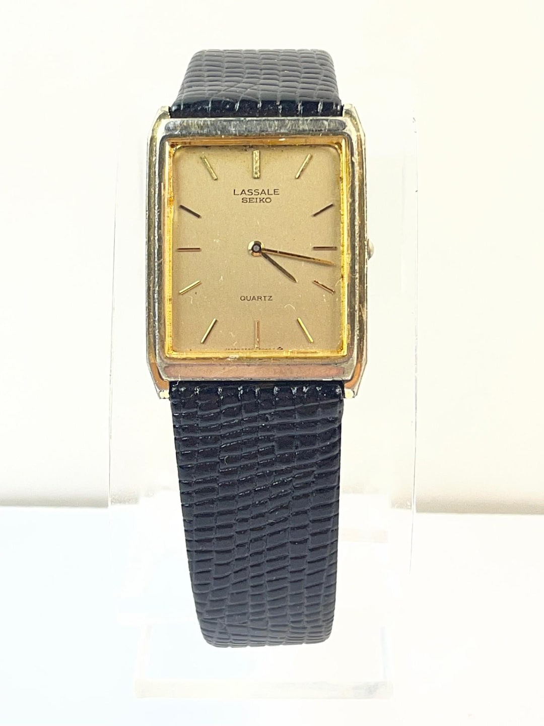 Seiko Lassale Rectangular Gold Tone Ref.9550 5040 Vintage Made in