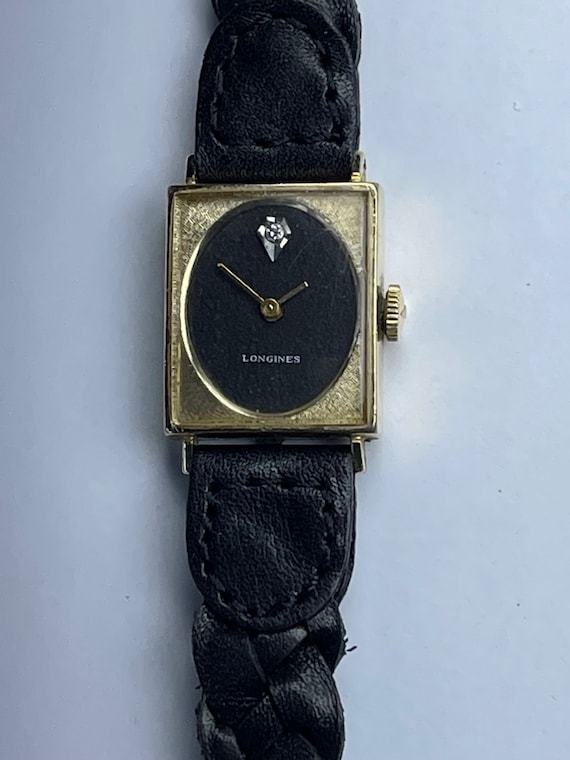 独特な Longines Gold Diamond10k Genuine Style Deco Art Ladies 時計