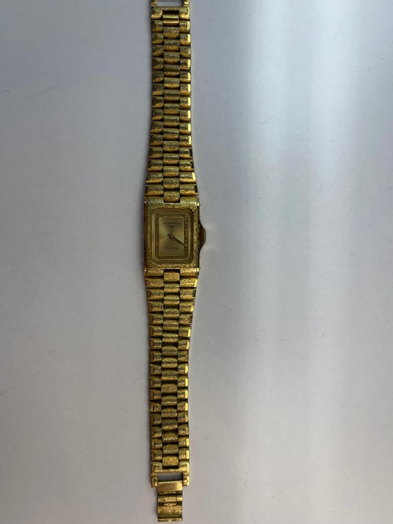 Longines Rectangular Ladies Two Tone Dial Gold Ca… - image 3