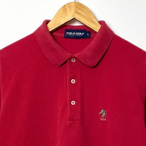 Vintage 1990er Jahre Polo Golf by Ralph Lauren Pferde-Logo-Poloshirt