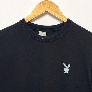 Vintage 90s Playboy Sidetape Long Sleeve T Shirt Black Gold Medium Avs5 Etsy