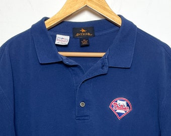 Vintage 1990s Philadelphia Phillies MLB Baseball Embroidered Logo Polo Shirt (fits adult Large)