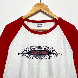 vintage t-shirt de baseball graphique Ocean City Maryland Beach de l&#39;an 2000 (taille adulte XL)