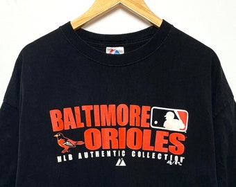 2000s Baltimore Orioles MLB Baseball Spell Out Graphic Tee Shirt (size adult XXL)