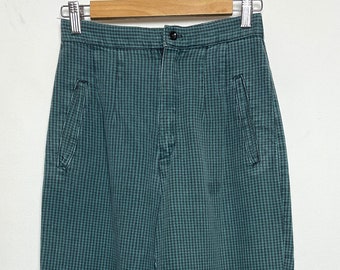 Vintage 1990s Women's Gap Houndstooth Print Buckle Back Trouser Pants (fit size 4)