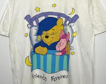 90年代ヴィンテージ くまのプーさん＆ピグレットシャツ - オーバー 