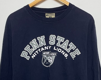 Early 2000s Penn State Nittany Lions Russell Pro Cotton Long Sleeve Graphic College Tee Shirt (size adult Medium)