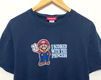 Vintage 00s Y2K Mario Nintendo Video Game Graphic T-shirt