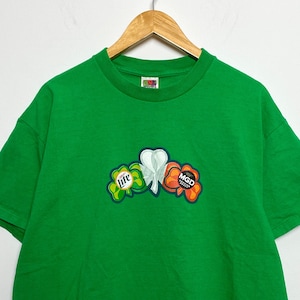 Vintage 1990s Miller Lite High Life St Patrick&#39;s Day Irish Graphic Beer Tee Shirt (size adult XL)