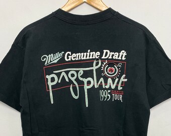 ヴィンテージ 1995 ページ/プラント テック クルー Tシャツ - XL