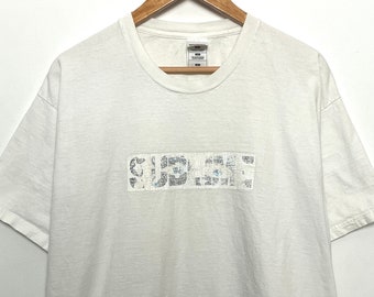 Vintage 1990s Sublime Rock Band Spell Out Logo Graphic Tee Shirt (fits adult XL)