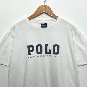 Vintage 1990s Polo Sport by Ralph Lauren Spell Out Graphic Tee Shirt (size adult Large)
