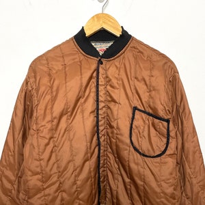 Vintage 1960s Military Zip Up Ringer Liner Jacket (size adult Large)