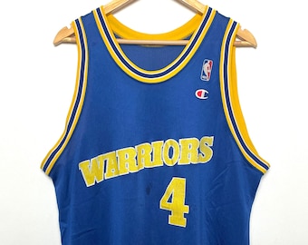 Vintage 1990s Champion Chris Webber Golden State Warriors NBA Basketball Jersey (size adult Large)