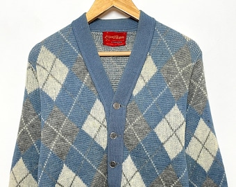 トップス 60s vintage cardigan Vintage 1960s Jantzen Wool and Mohair Made in USA Argyle
