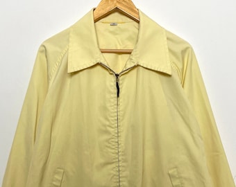 1980s Royal Blue Cotton Harrington Bomber Jacket Size XL