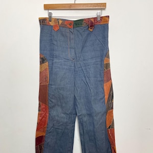 70s〜 Euro vintage patchwork pants 1970's Reworked Vintage Patchwork Euro Pant