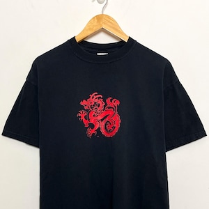 XLサイズ　2002 Red Dragon shirt （USED） Vintage 2002 // Red Dragon T Shirt // XL // Black // - Etsy