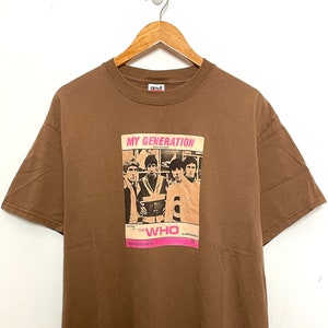 Vintage 1990s The Who My Generation 1960s Hard Rock Music made in USA Graphic Band Tee Shirt (fits adult Large)