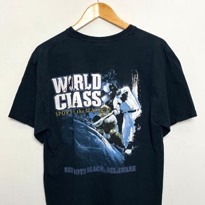 Vintage 2003 Sports at the Beach Rehoboth Delaware Baseball Graphic Tee Shirt (size adult Large)