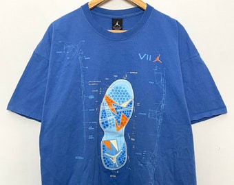 Vintage Y2K Jordan 7 Sneaker Graphic Tee Shirt (size adult XXL)