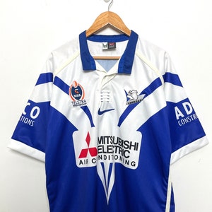 Vintage 1990s Nike Australia Professional Rugby Canterbury Bankstown  Bulldogs Mitsubishi Blue and White Rugby Shirt Jersey size adult XL - Etsy  Polska