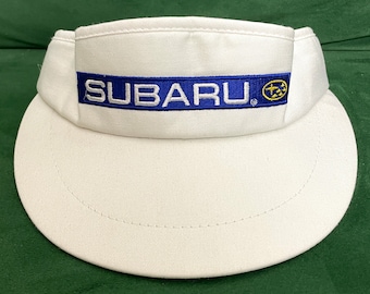 Vintage 1990s Subaru made in USA Spell Out Logo Visor Hat (fits a size Small/Medium)