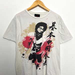 Vintage Y2K Bruce Lee The Dragon Martial Arts Graphic Tee Shirt (size adult Large)