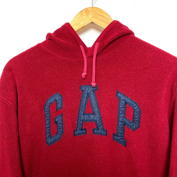 Vintage 1990s Gap Spell Out Fleece Hoodie Sweatshirt (fits adult Small)