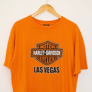 Vintage Harley Davidson Las Vegas Motorcycle Graphic Tee Shirt (size adult XL)