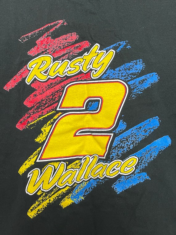 Vintage 1990s Rusty Wallace NASCAR Racing Graphic… - image 4