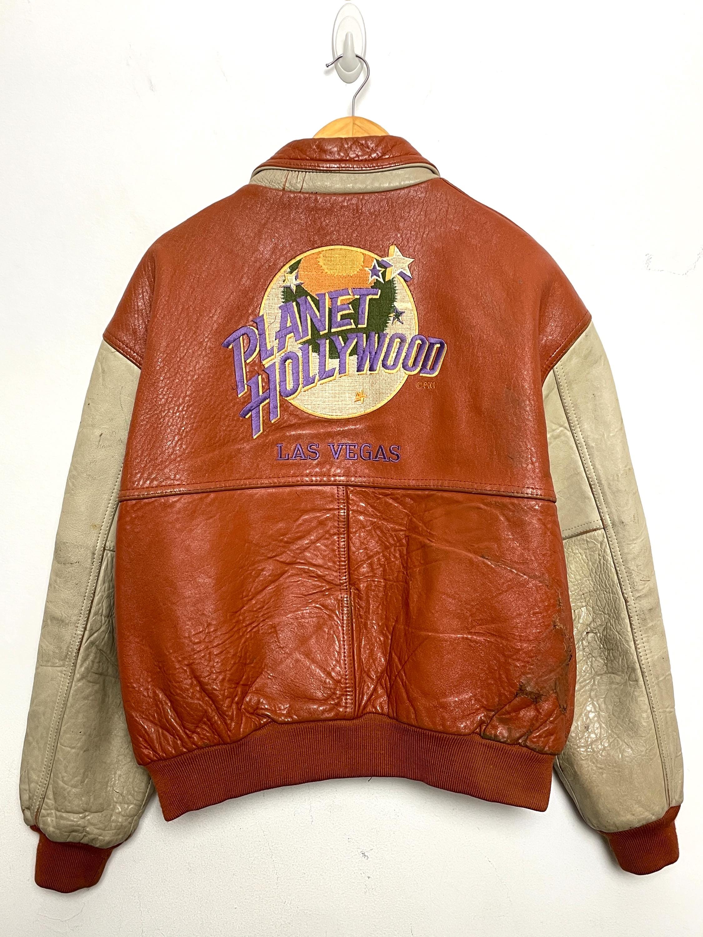 Vintage 1990 Planet Hollywood Las Vegas Genuine Tumbled Leather