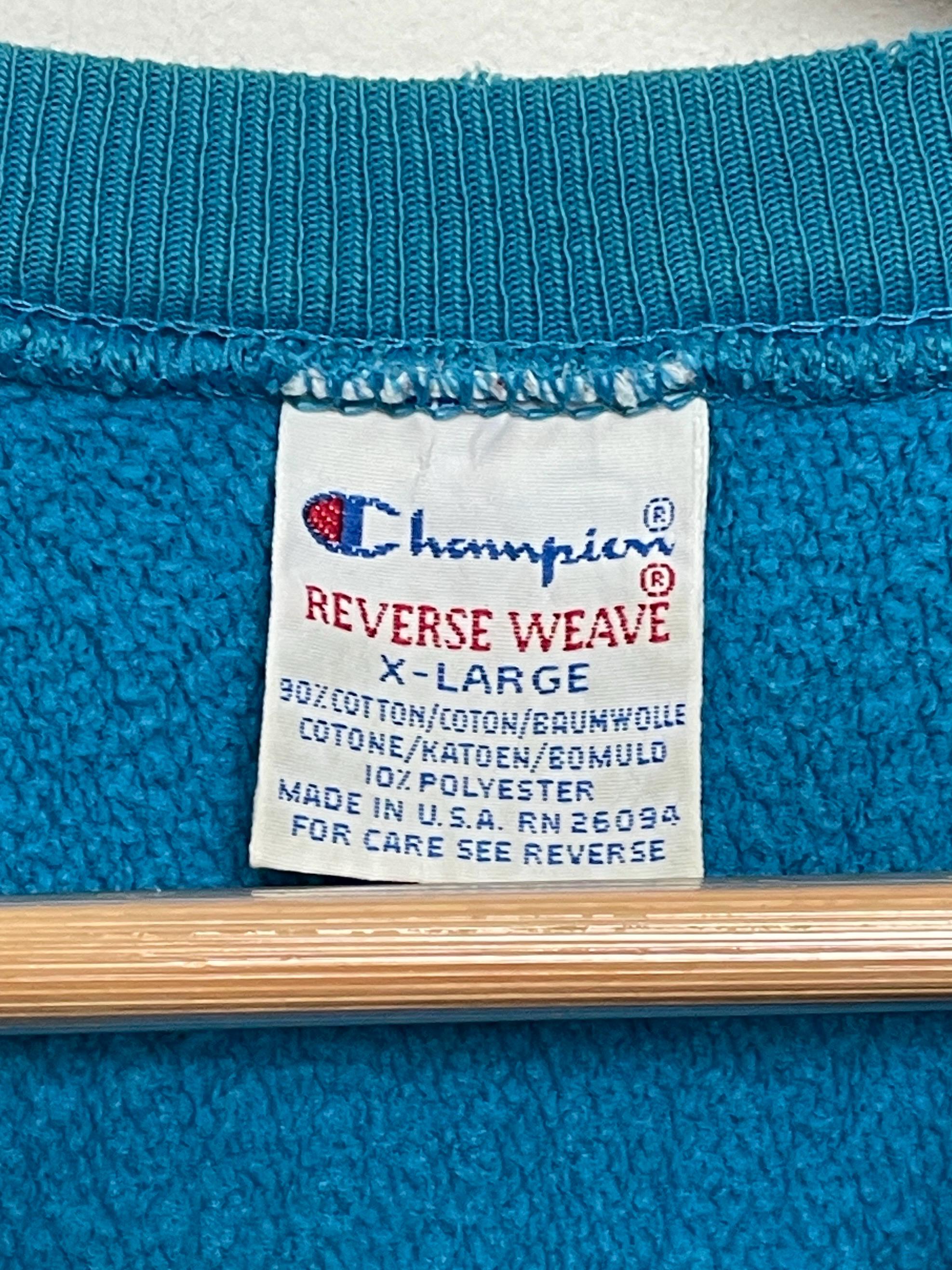 Vintage 1990s Champion Reverse Weave Made in USA C-Logo Blau