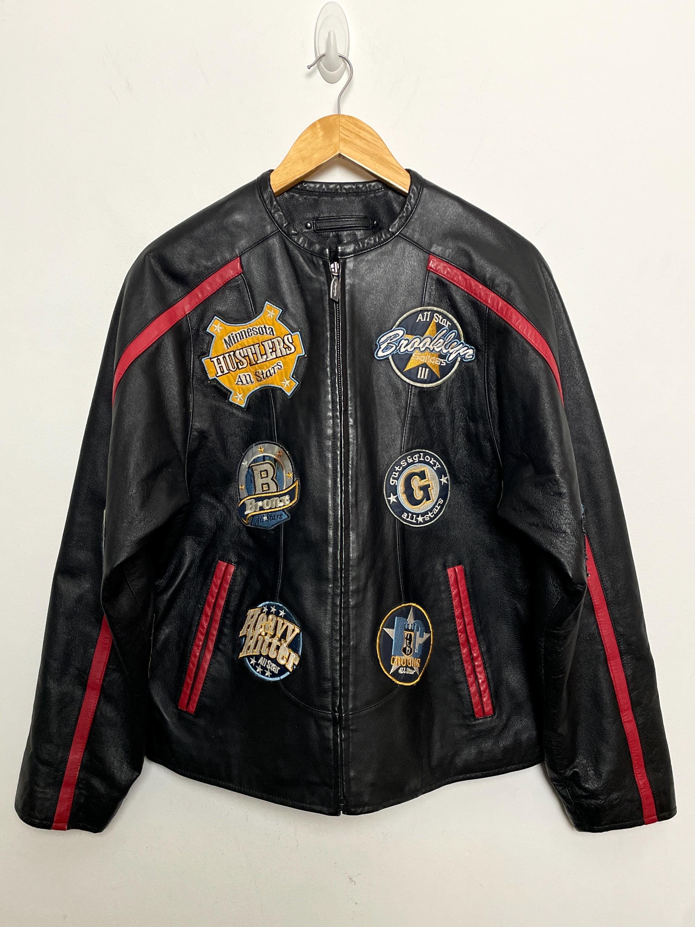 Vintage Marcia Italian Genuine Leather Zip up Cafe Racer Bronx